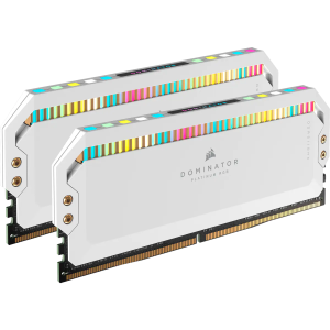رم CL40 DDR5 کورسیر 32 گیگابایت 5200MHz مدل DOMINATOR PLATINUM RGB White