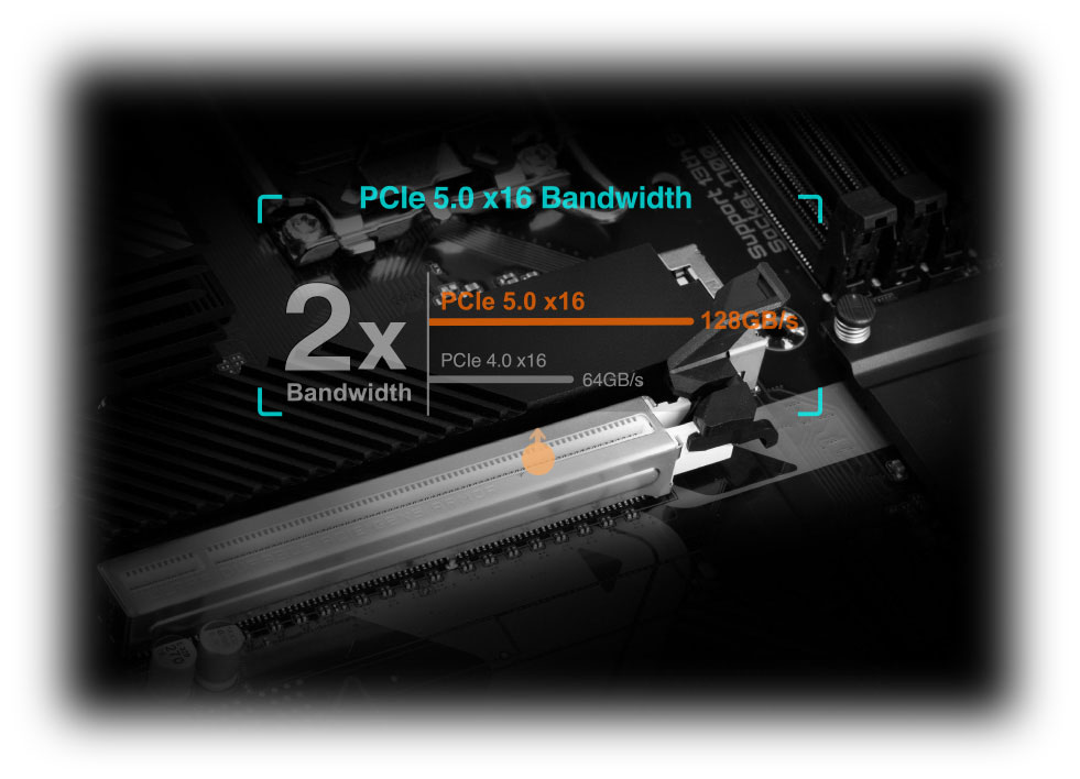اسلات PCIe-5.0 مادربرد گیگابایت Z790 D D4